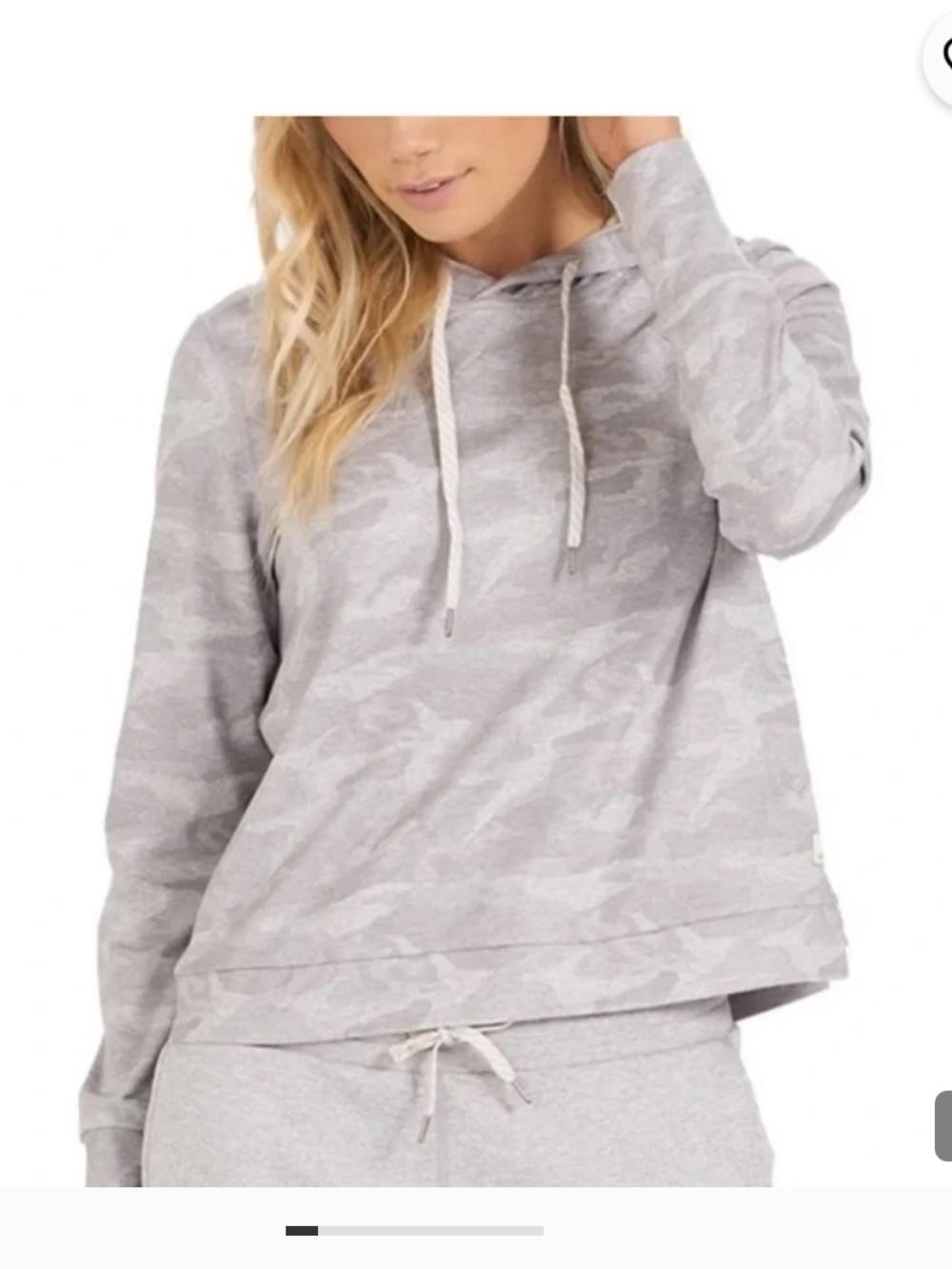 Vuori Light Gray Halo Performance Camouflage Hoodie
